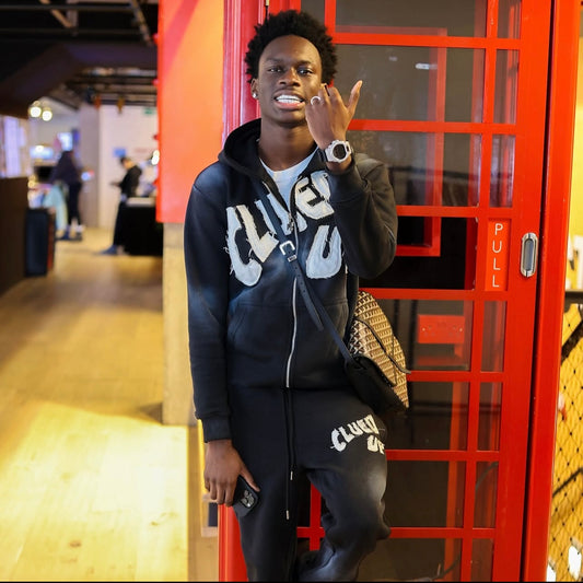 Distressed Letter Hoodie